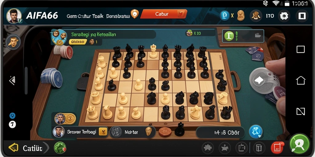 Tampilan antarmuka AIFA66 yang menarik dan interaktif untuk permainan Catur.