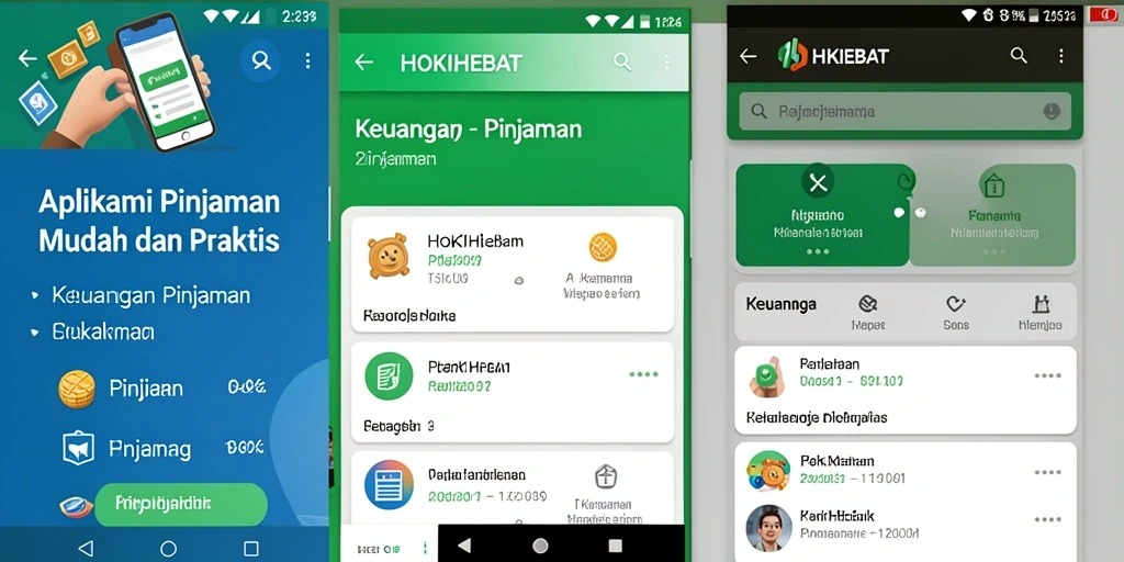 Tampilan antarmuka HOKIHEBAT untuk pengajuan pinjaman secara cepat.