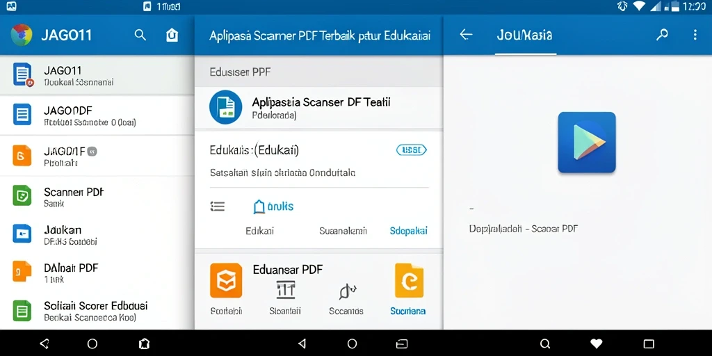 Antarmuka intuitif JAGO11 yang memudahkan pemindaian PDF.
