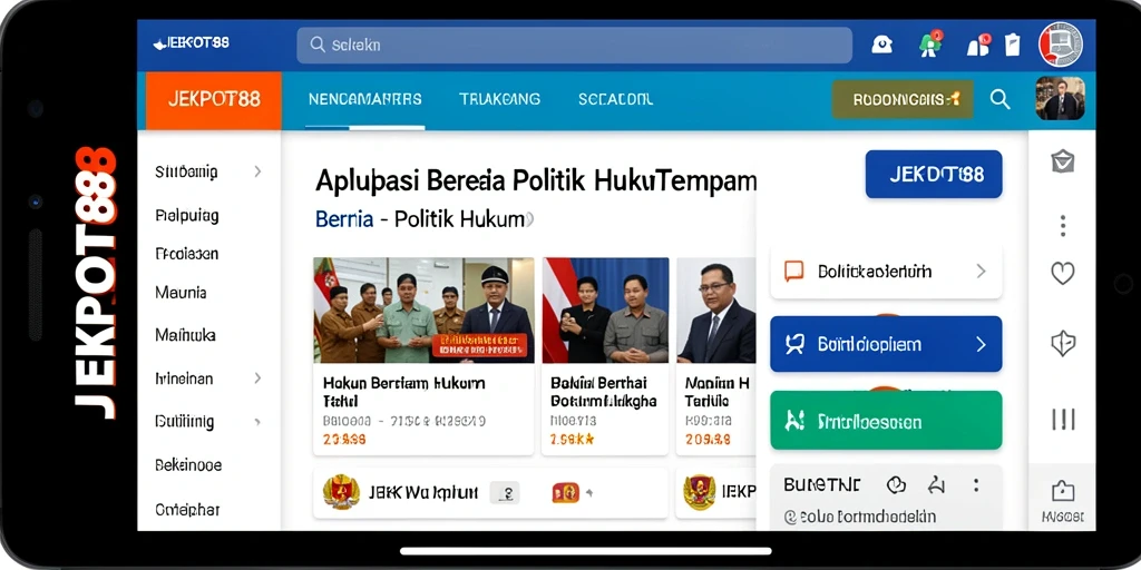Tampilan antarmuka aplikasi JEKPOT88 yang informatif dan mudah digunakan.