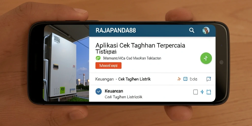 Antarmuka sederhana dan fungsi cek tagihan listrik RAJAPANDA88.