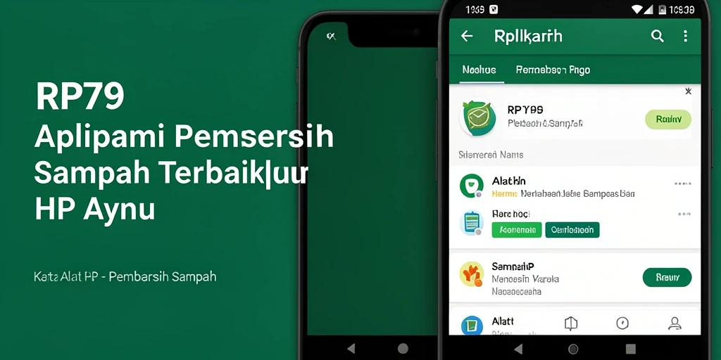 Antarmuka pengguna aplikasi Pembersih Sampah RP79 yang sederhana dan fungsional.