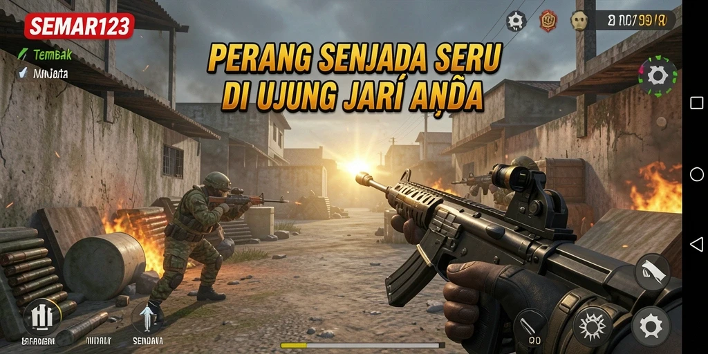 Tampilan antarmuka game SEMAR123 dengan pertarungan seru.
