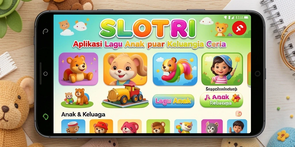 Antarmuka SLOTSRI yang ceria dan penuh warna untuk anak-anak.