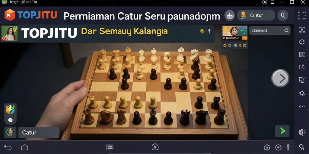 Antarmuka permainan catur yang intuitif dan menarik.